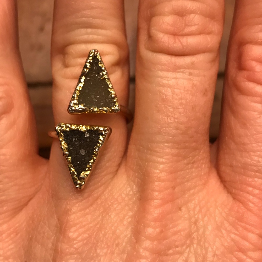 Druzy cocktail ring